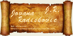Jovana Radišković vizit kartica